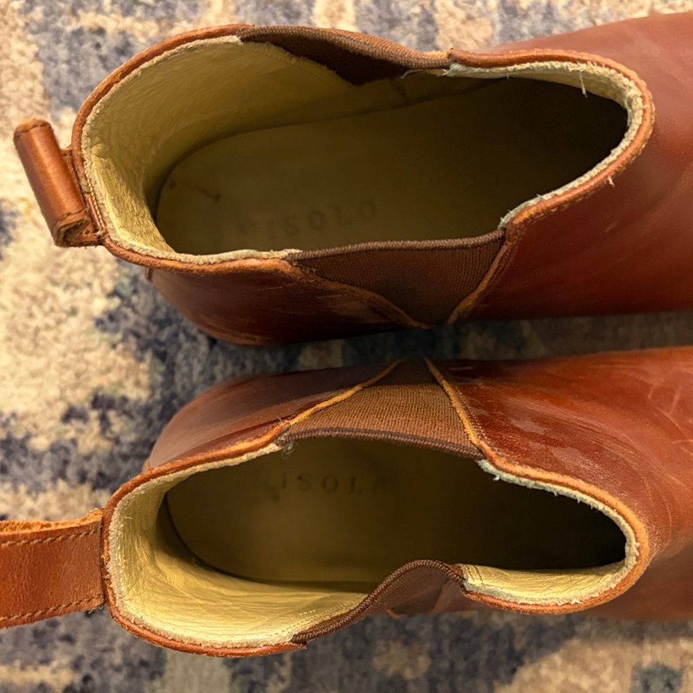 Nisolo Classic Cognac Brown Leather Chelsea Boots - Picture 3 of 8